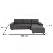 Tethra Corner Sofa Dark Grey