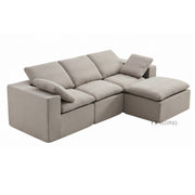 Luna Compressed Cloud Sectional Sofa - Small Size