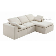 Luna Compressed Cloud Sectional Sofa - Large Size