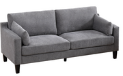 Asha Sofa Dark Grey With Wooden Leg