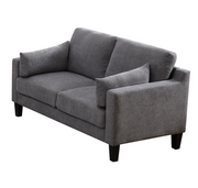 Asha Sofa Dark Grey With Wooden Leg