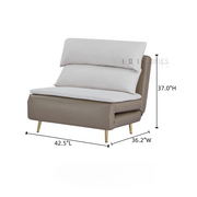 Navira Sofa Bed Pearl White and Milk Coffee