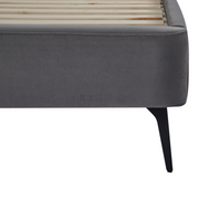 Zephryn Bed Frame – Solid Wood Structure with Metal Legs