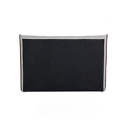 Ashora Bed Frame – Solid Wood Frame with Grey Upholstered Headboard