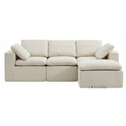 Luna Compressed Cloud Sectional Sofa - Small Size