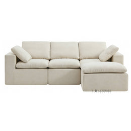 Luna Compressed Cloud Sectional Sofa - Small Size