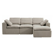 Luna Compressed Cloud Sectional Sofa - Large Size