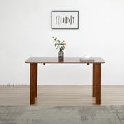 Darian Rectangular Dining Table Walnut Brown