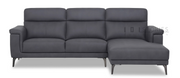Zeyra Sectional Sofa Dark Grey