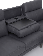 Zeyra Sectional Sofa Dark Grey
