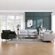 Lyra Sofa White, Dark Green