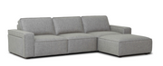Viriselle Sofa Dark Grey With Revisable Ottoman