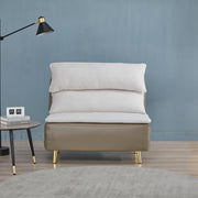 Navira Sofa Bed Pearl White and Milk Coffee