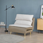 Navira Sofa Bed Pearl White and Milk Coffee