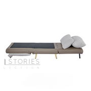 Navira Sofa Bed Pearl White and Milk Coffee