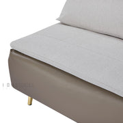 Navira Sofa Bed Pearl White and Milk Coffee