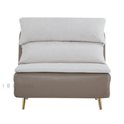 Navira Sofa Bed Pearl White and Milk Coffee