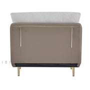 Navira Sofa Bed Pearl White and Milk Coffee