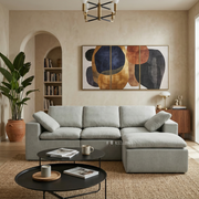 Luna Compressed Cloud Sectional Sofa - Small Size