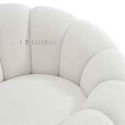 Sable Chair with Ottoman White