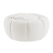 Sable Chair with Ottoman White