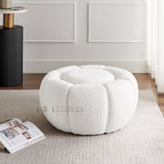 Sable Chair with Ottoman White